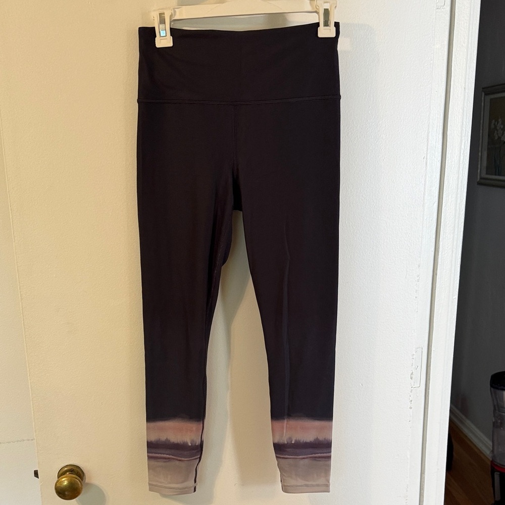 Athleta Elation 7/8 Plum and Pink Ombre Leggings